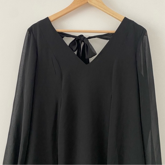 BCBG Black Chiffon Mini Dress - Picture 11 of 12